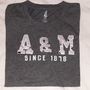 NEW Texas A&M Since 1876 Embroidered‎ TShirt Aggies